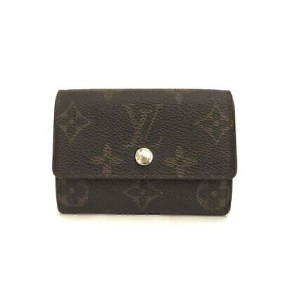Louis Vuitton Monogram Porte Monnaie Plat Coin Purse Wallet Brown/2BA2509 - Picture 1 of 8